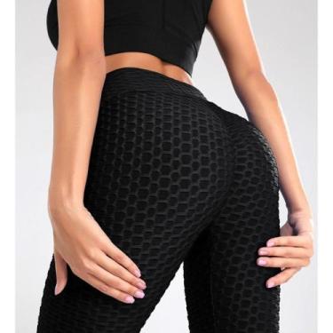 Imagem de Calça Legging Bolha 3D Disfarça Celulite Cintura Alta Fitness Ioga Sem