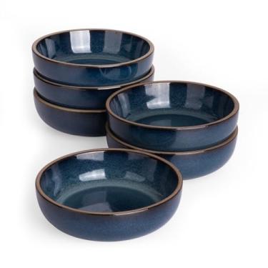 Imagem de famiware Nature Prato de molho de soja de cerâmica, conjunto de 6 tigelas de mergulho, 85 g, pratos/xícaras/pratos, tigelas de servir pequenas para acompanhamentos, condimentos, sushi, aperitivo