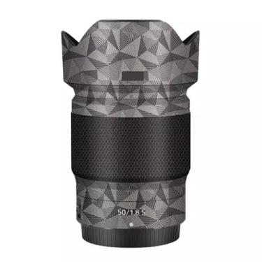 Imagem de Para Nikon Z 50mm F1.8S Adesivo de Lente de Câmera Revestimento Película Protetora Protetor Corporal Decalque Skin 50 1.8 (Triângulo Titânio