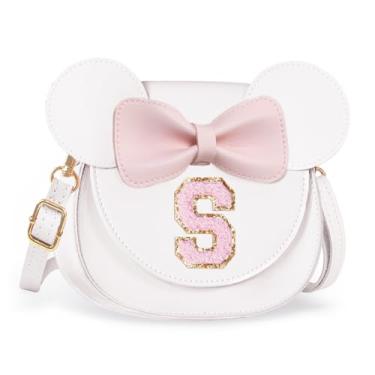 Imagem de Aganmi Linda bolsa tiracolo para meninas 2, 3, 4, 5, 6, 7, 8 anos, presente de aniversário, carteira infantil, Creme, 7.1*6.7*3.1in (18*17*8cm)
