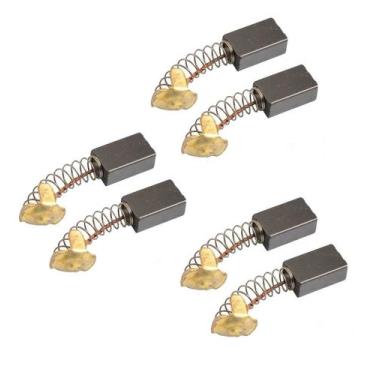 Imagem de Kit :6 Escovas Carvão Maquina Cortar Tecido Rc100 Disco - Bracob