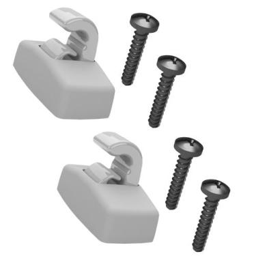 Imagem de Kit Grampos Presilhas Suporte Cinza com Parafuso Quebra Sol Saveiro G5