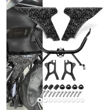 Imagem de MOTORFISH Painel De Carenagem Lateral Com Kit Suporte, Capa Spoiler Inferior Compatível Harley Touring Road Glide 2024-Up, Cvo 2023-Up, St 2024-Up (Forjado Brilhante)