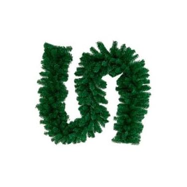 Imagem de Festão de Natal Aramado, 2,70 Metros x 30 cm, 200 Galhos, Verde