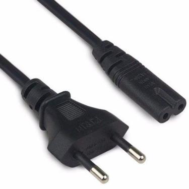 Imagem de Cabo De Energia Bipolar 110 220V Rádio Video Game Ps Ps3 Ps4 - Exbom