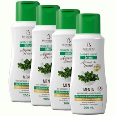 Imagem de 4 UNDs Sabonete Íntimo Líquido 200ml MENTA (c/Extrato de Barbatimão e Aroeira)
