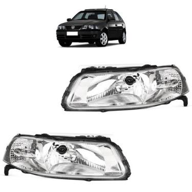 Imagem de Farol Gol G3 Sem Difusor 2000 2001 2002 2003 2004 Foco Simples Cromado