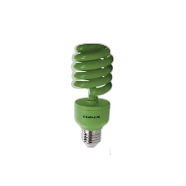 Imagem de Lampada Verde Espiral Fluorescente 15W 127V Decorativa
