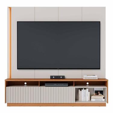 Imagem de Estante Home Theater Jordão Off White Matte-freijó Para Tv Até 75? - Colibri Off White Matte-freijó