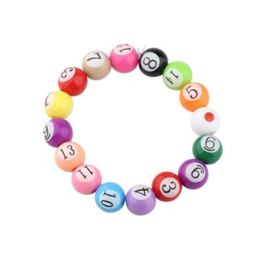Imagem de Gzrlyf Pulseira de 8 bolas para jogadores de bilhar, presente para amantes de bilhar, joias para fãs de jogos de sinuca, Medium, Aço inoxidável, Sem Pedra Preciosa