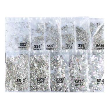 Imagem de Pacote C/1440 Unidades Strass Cristal Furta Cor Unhas - oem