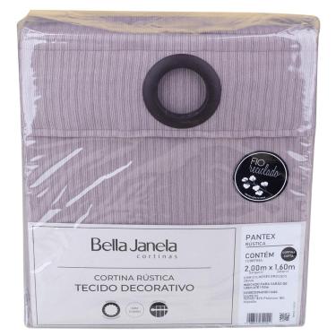 Imagem de Cortina Rústica Pantex 200x160 Bella Janela Taupe