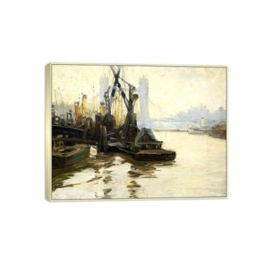 Imagem de MUHJDYC Pôster de pintura famosa de arte de parede Jane Peterson em tela para decoração de sala de estar (London Bridge) 20x25cm-8x10in