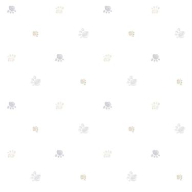 Imagem de Papel De Parede Lullaby Pegadas Cinza Nude 2283 - Rolo: 10m X 0,53m