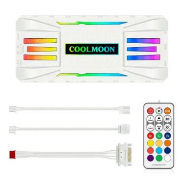 Imagem de Hub e Controladora ARGB 5V 3 Pinos Até 10 Fans Cor Branca - Coolmoon