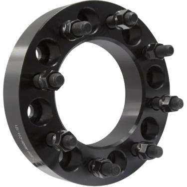 Imagem de Wheel Accessories Parts Espaçadores de roda centralizados em cubo de aço 1 peça 8 em 6,50 3,8 cm de espessura M14 x 1,5 14 x 1,5 parafuso prisioneiro de rosca 121,3 mm cubo para RAM 2012+ 2500 3500 (SRW) | 2012-18 3500 (DRW)