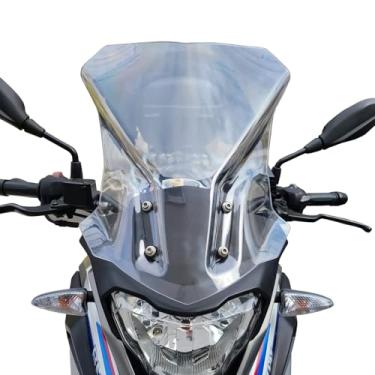 Imagem de Lorababer 17 18 19 20 G 310 GS Accessories Touring Windshield Screen Deflector para-brise para-brise para BMW G310GS G 310GS 2017 2018 2019 2020 (fumaça clara)
