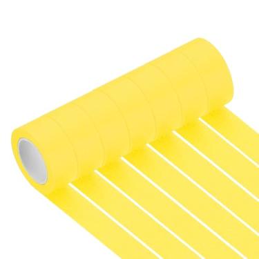 Imagem de PATIKIL Fita adesiva amarela 2,5 cm x 14 m, 7 rolos com código de cores para pintura de parede e organização de laboratório de ciências