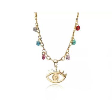 Imagem de Pulseira Olho Grego Com Zirconias Coloridas - Floratta Joias