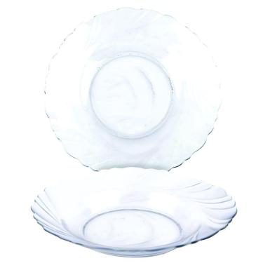 Imagem de Kit Jogo Pratos Fundo Sopa Transparente 8 Peças 22,5cm