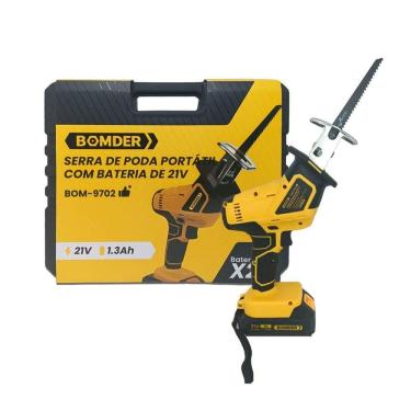 Imagem de Motosserra Poda Portátil Recarregável 21v Acompanha 2 Baterias