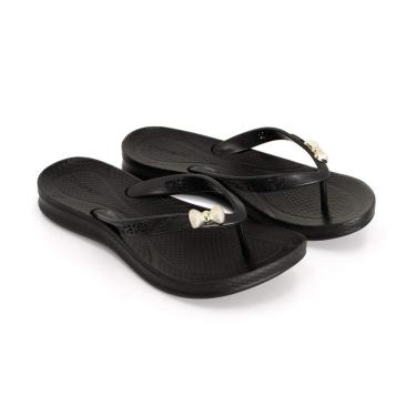 Imagem de Chinelo Ortopédico Massageia No Caminhar Detalhe Laço Metal Anabela-Feminino