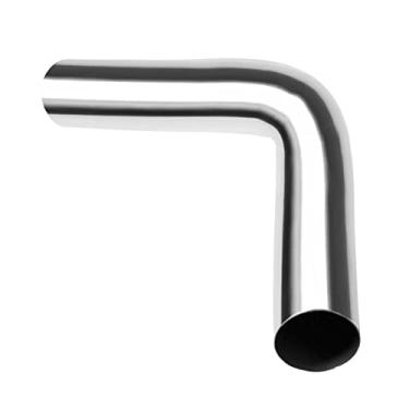 Imagem de Cano preto de 6,35 cm OD 90 graus T-304 tubo de tubo de tubo de escape de aço inoxidável para tubo de tubo de escape de 2 pés de comprimento serve para tubo intercooler, tubo de admissão e uso universal