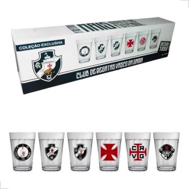 Imagem de Copo Americano Conjunto Kit 6 Times de Futebol Licenciado 190ML - ALLM