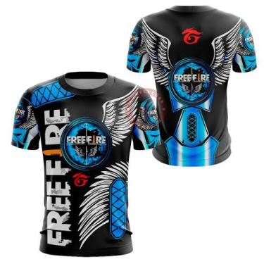 Imagem de Camisa Free Fire Angel Angelical Personalizada com nome Dry UV - Ferra