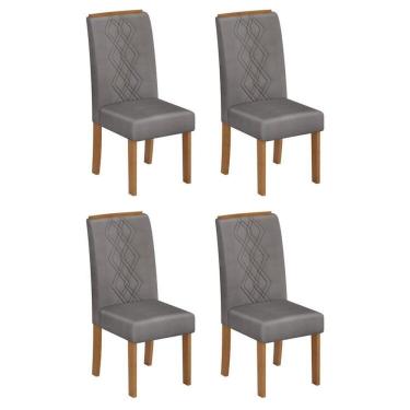 Imagem de Kit 4 Cadeiras para Sala de Jantar Ayla Freijo/Lunar