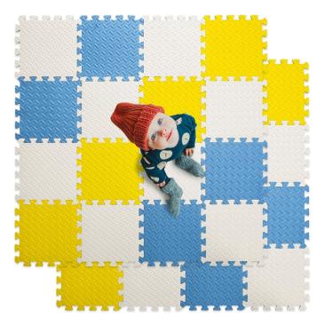 Imagem de Tapetes de espuma Tamiplay para crianças 30x30cm 16 ladrilhos com 1 cm de espessura