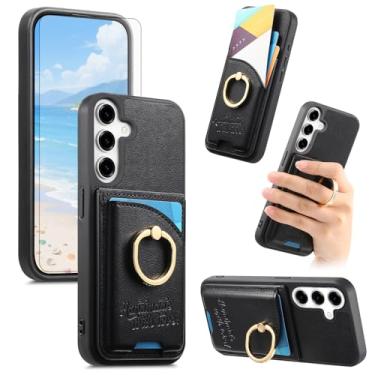 Imagem de Asuwish Capa de celular para Samsung Galaxy S24 Plus/S25 Plus S24+ S25+ 5G Capa carteira celular com suporte com zíper e compartimento para cartão de crédito S24Plus 24S + S 24 24+ S25Plus 25S 25+