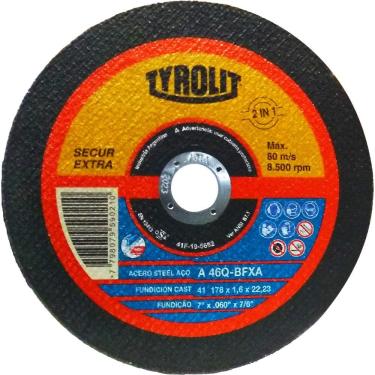 Imagem de DISCO DE CORTE 7" X 1,6 X 22,2 SECUR A46Q-BFXA 557559 TYROLIT
