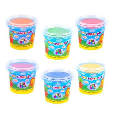 Imagem de UTIGUTI Massinha Soft, Massa para Modelar Colorida em 6 Potes de 140g