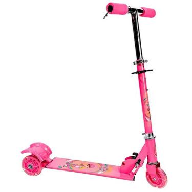 Imagem de Patinete Rosa Radical Infantil Regulável E Dobrável Para Crianças - Un