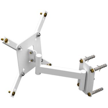 Imagem de SUPORTE TV 10 a 42 VESA 200X200 ARTICULADO 3 MOVIMENTOS PAREDE BRANCO 