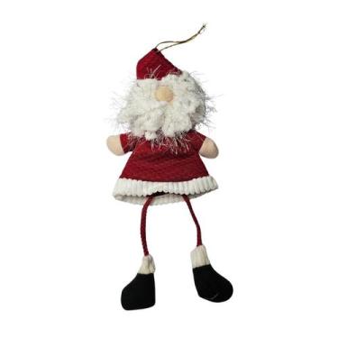 Imagem de Boneco decorativo natalino p/árvore de natal 30cm papai noel - DINATAL