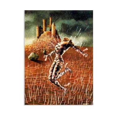 Imagem de Remedios Varo impressões em tela arte de parede dor reumática pinturas famosas em tela pôsteres de surrealismo Imagem para decoração de casa de quarto 100 x 70 cm (83,8 x 71,1 cm) Emoldurado