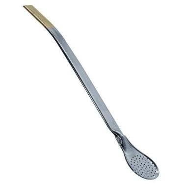 Imagem de Bomba 100% Aço Inox Achatado Terere Chimarrão Erva Mate 092