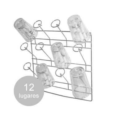 Imagem de Escorredor Copos Suporte Parede 12 Lugares Bar Restaurante