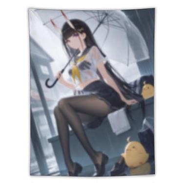 Imagem de LIEGBMEU Tapeçaria de biquíni sexy anime menina 152.4 cm x 203.2 cm interior exterior parede colcha arte decoração de tapeçaria caprichosa, AF439