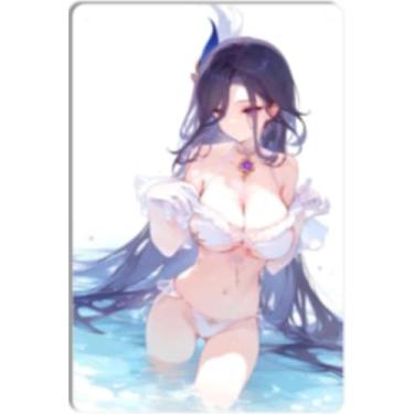 Imagem de DKLOWK Pôster de metal fofo anime menina sexy biquíni mangá placa de decoração de parede para casa bar clube quarto banheiro homem caverna otaku 20 x 30 cm