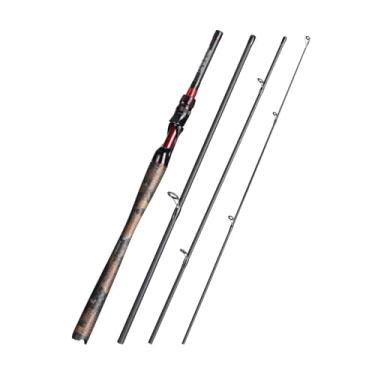 Imagem de Vara de Pesca de Viagem 1.8M .98M 2.1M Fibra de carbono para viagem Vara pesca leve para baixo Pike Carp Tackle(1.98m)