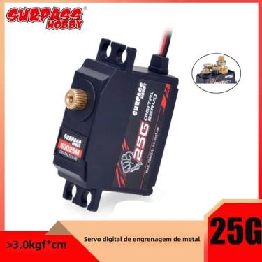 Imagem de Servo Digital De Engrenagem De Metal 25g 12428 S0025M Para Carro RC, A