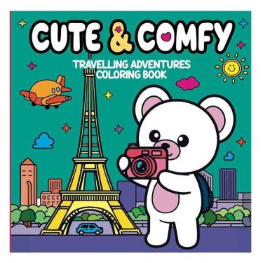 Imagem de Livro Para Colorir Travelling Adventures Coloring Book Viagem - Cute & Comfy
