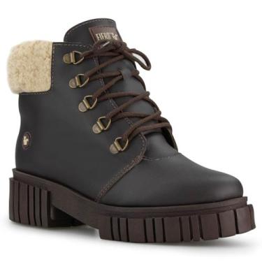 Imagem de Bota feminina coturno Tractor Lux Lace forrada em lã sintética Ref.:22