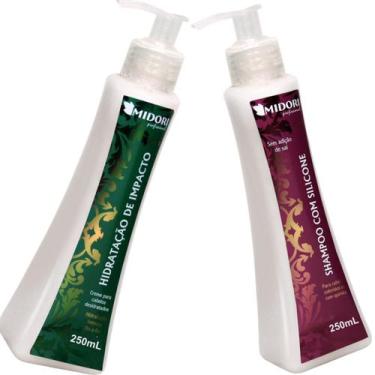 Imagem de Kit Shampoo Silicone Condicionador Impacto Midori 250ml Cada