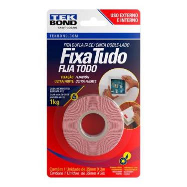 Imagem de Fita Acrílica Dupla Face Exterior 25MM X 2M Blister - Tekbond 21131025