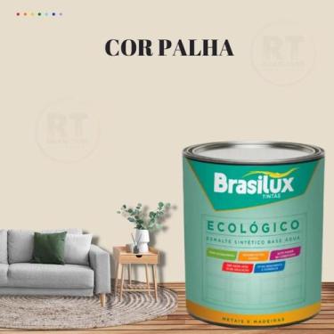 Imagem de Esmalte Sintético Brasilux Base Água Ecologico Cor Marrom 800ML Brilha