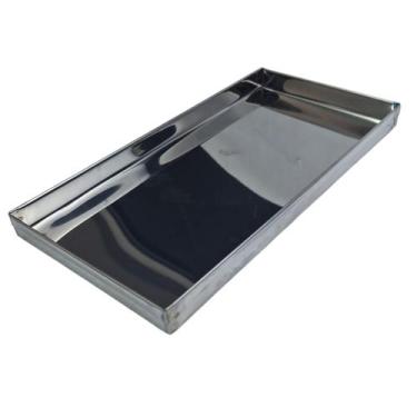 Imagem de BANDEJA CANTO LISO 14x28x2CM EM INOX BANDEJA PADARIA - NEWPAN
